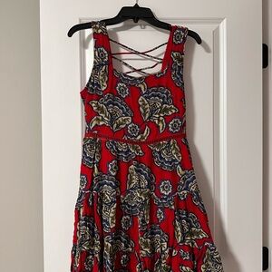 Maurices Red and Black Sleeveless Sundress